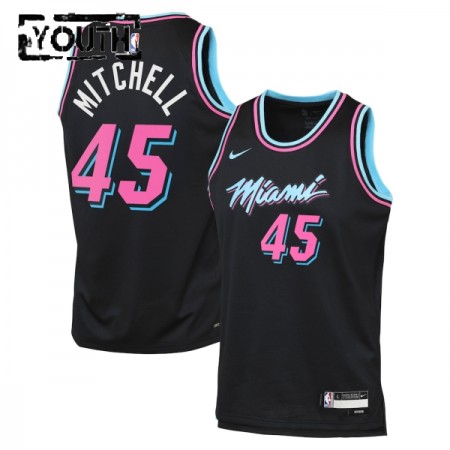 Dres Miami Heat Davion Mitchell Nike 2025-26 City Edition Crno Swingman - Dječji